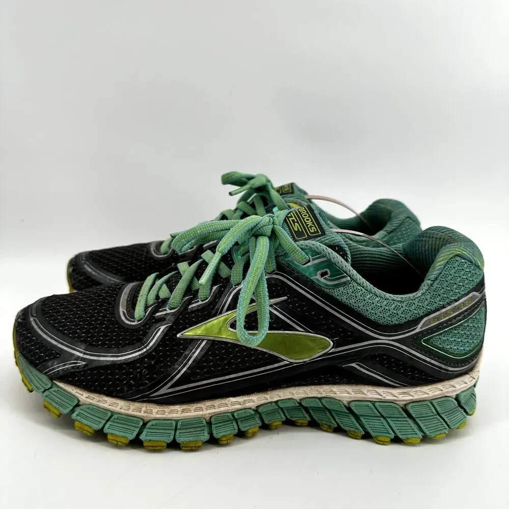 Brooks Adrenaline GTS 16 Road Running Shoes Lace Up Athletic Soft Green Gray 9